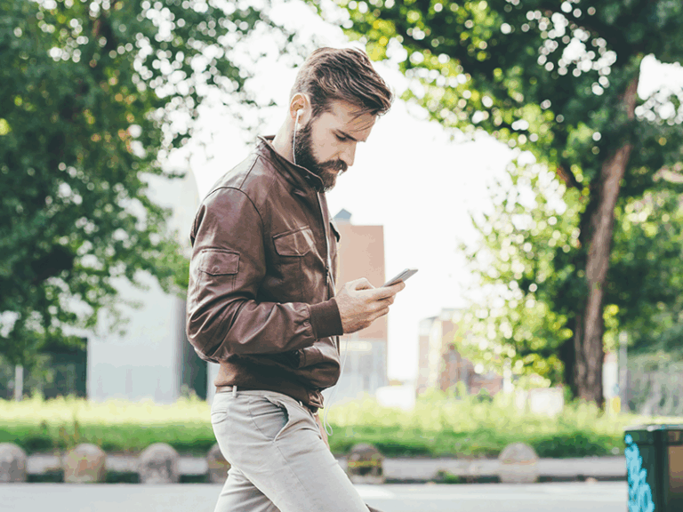 man using smartphone for payment