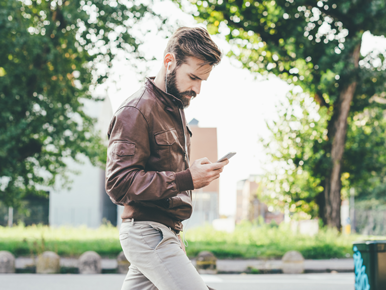 man using smartphone for payment