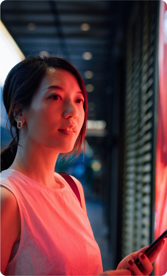 Get paid. Woman with telephone